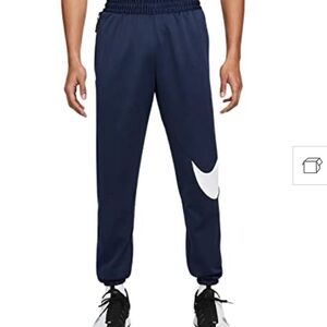 Nike Therma Men's Basketball Pants, Style: DM0995 (X-Large, Navy/White)